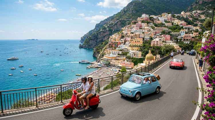 coastline of the amalfi coast,