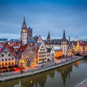 Ghent, Belgium at the Graslei
