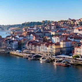Porto city centre in autumn