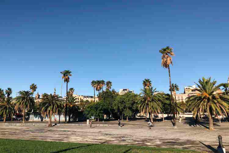 Barcelona port walkway