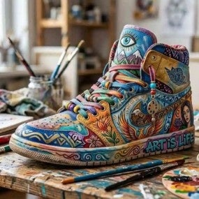 shoe art work