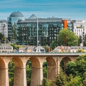 Luxembourg. Old Bridge - Passerelle Bridge Or Luxembourg Viaduct In Luxembourg