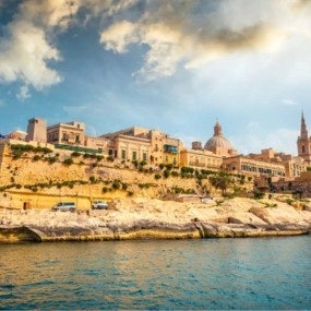 view on Valletta from the sea