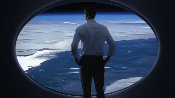 man in space